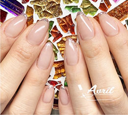 ラメフレンチネイルの写真